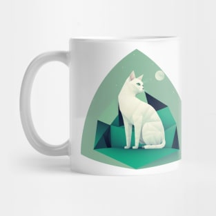 Dreamy White Kitty Mug